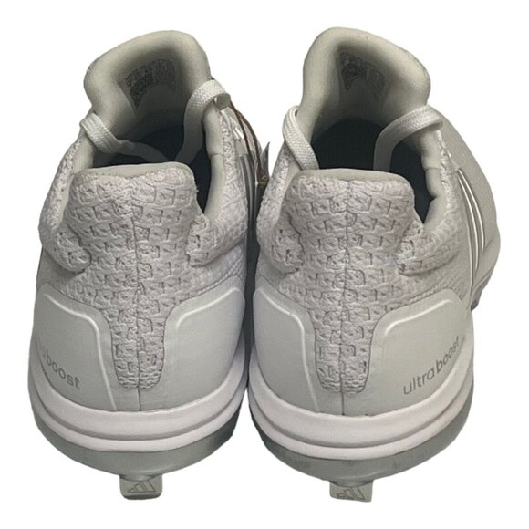 adidas Ultra Boost DNA 5.0 Baseball Cleat White Silver Men\'s Size 7 ID9622 main image 7